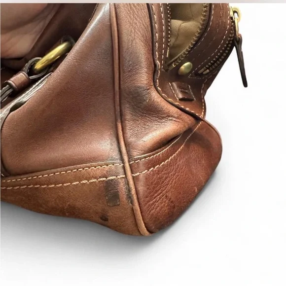 Vintage Coach Legacy Lily Brown Limited Edition Turnlock Satchel Bag Style 13758 - Picture 11 of 11